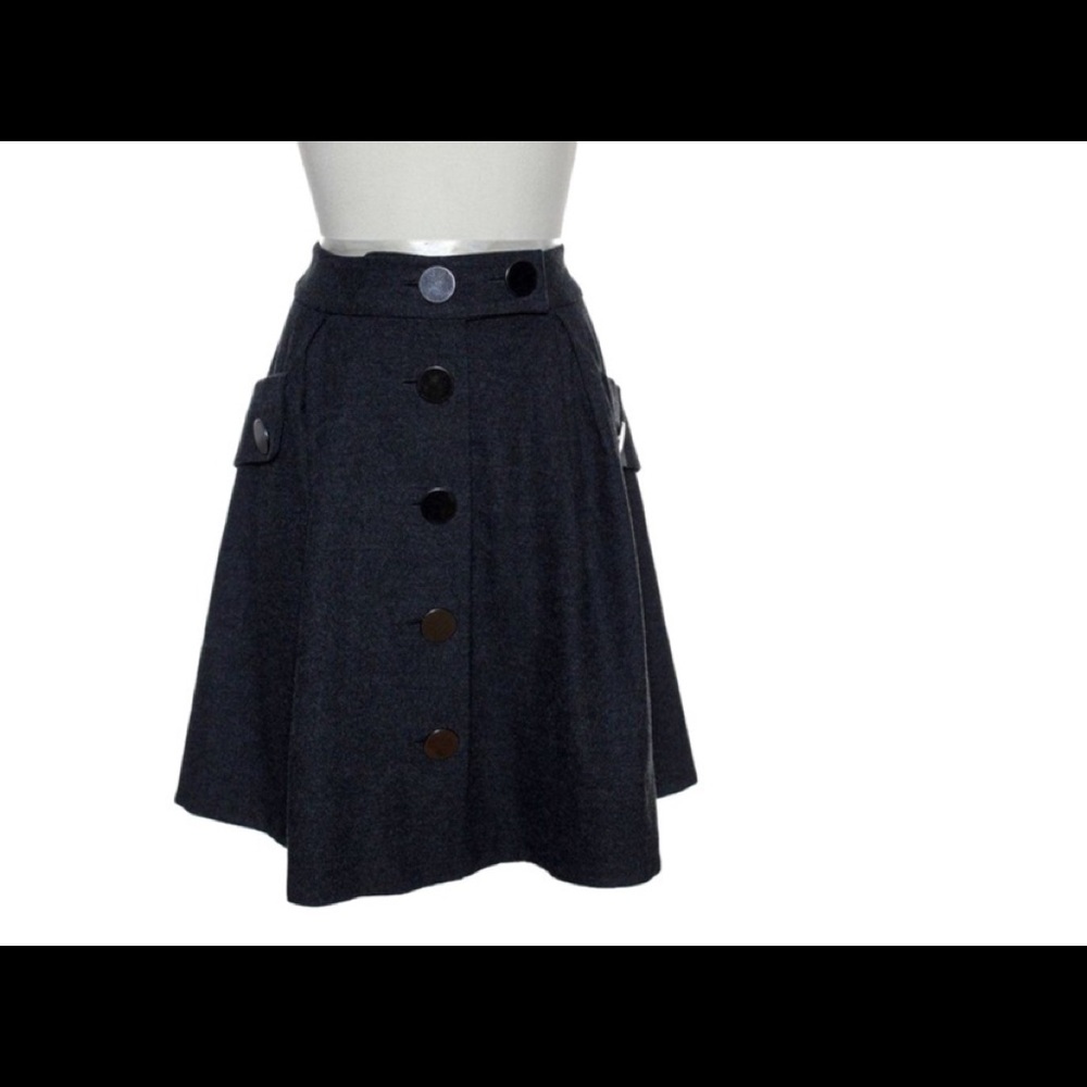 Anthropologie Elevenses Gray Skirt